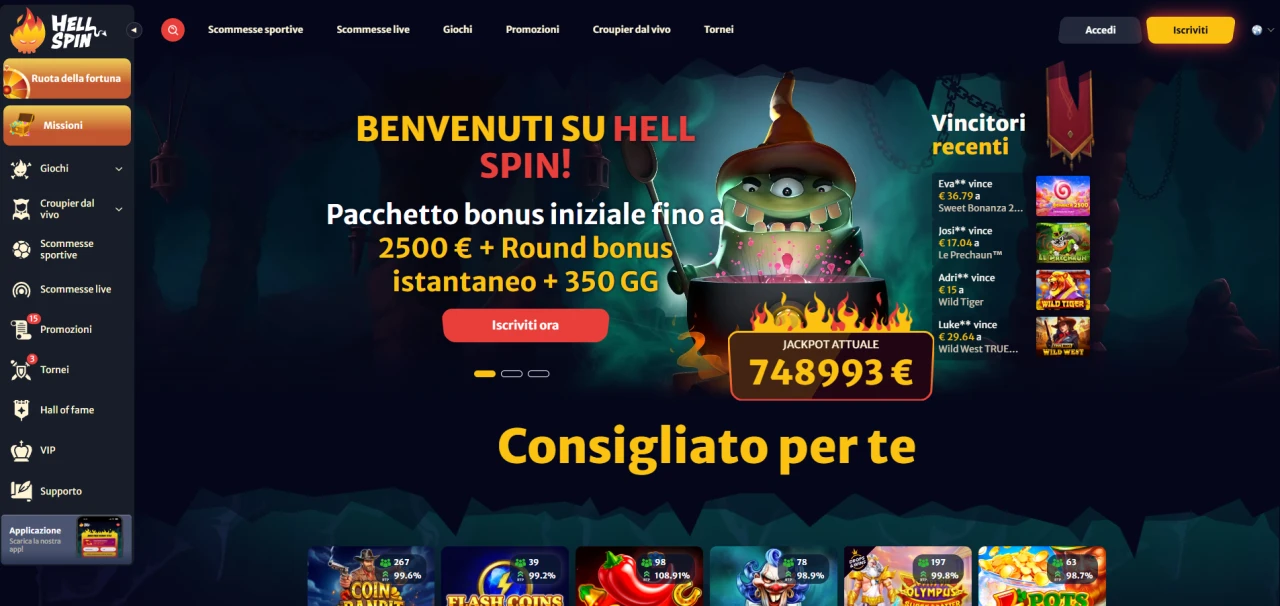 HellSpin Casino Non Aams