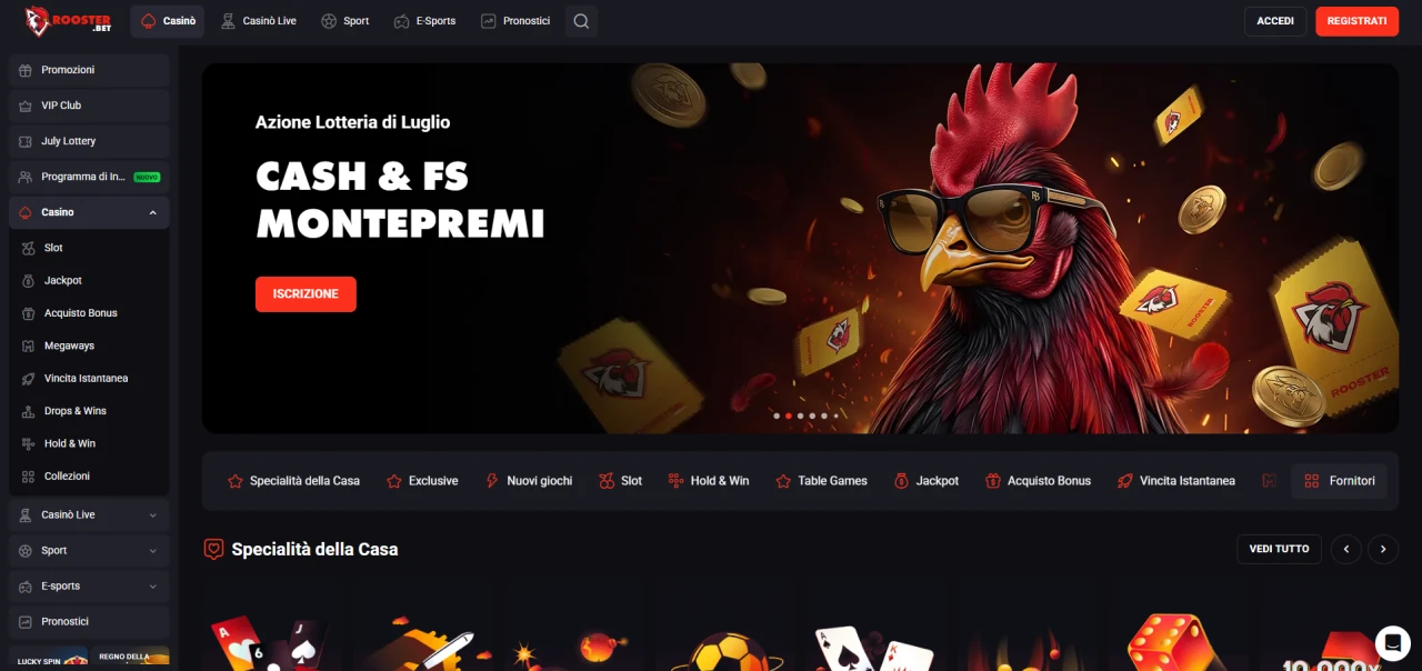 RoosterBet Casino Non Aams