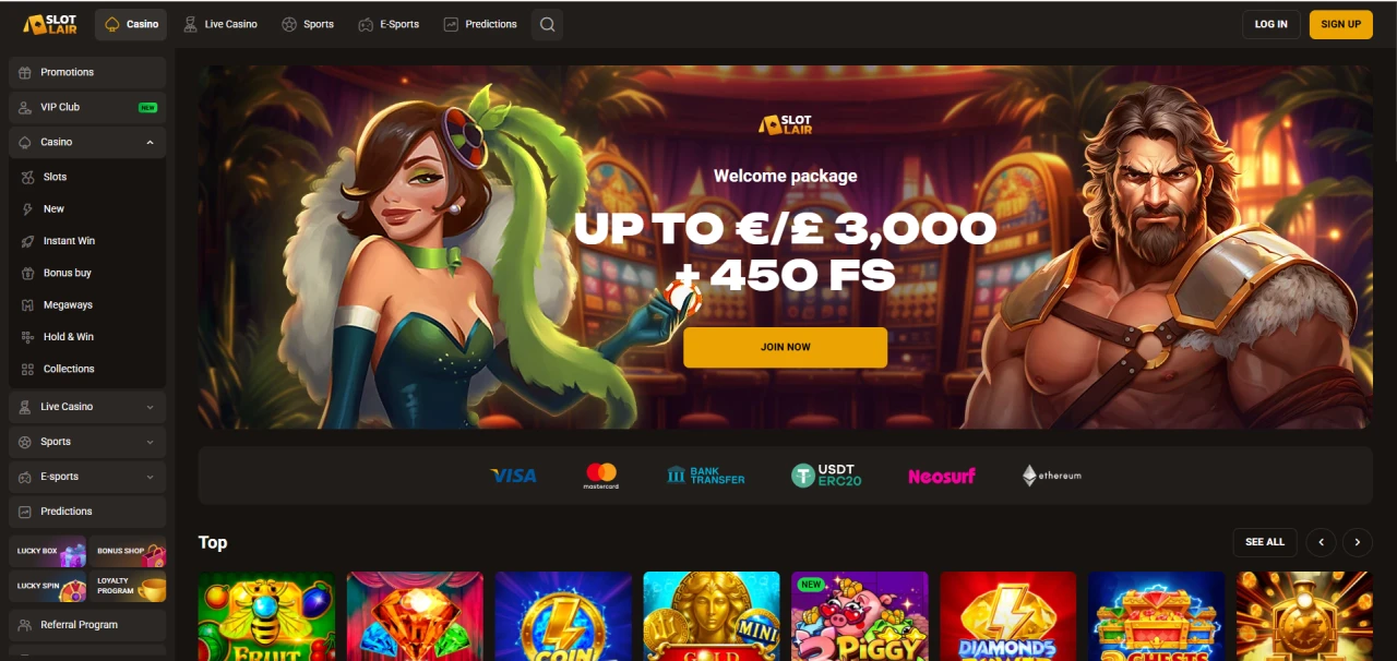 Slotlair Casino Non Aams