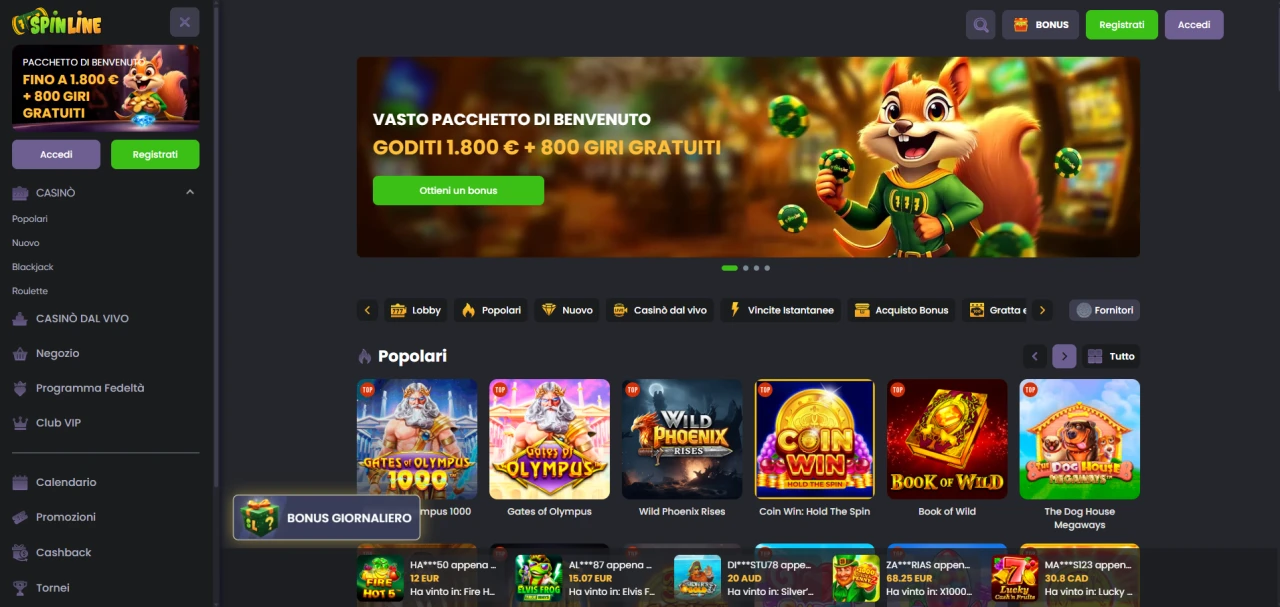 Spinline Casino Non Aams